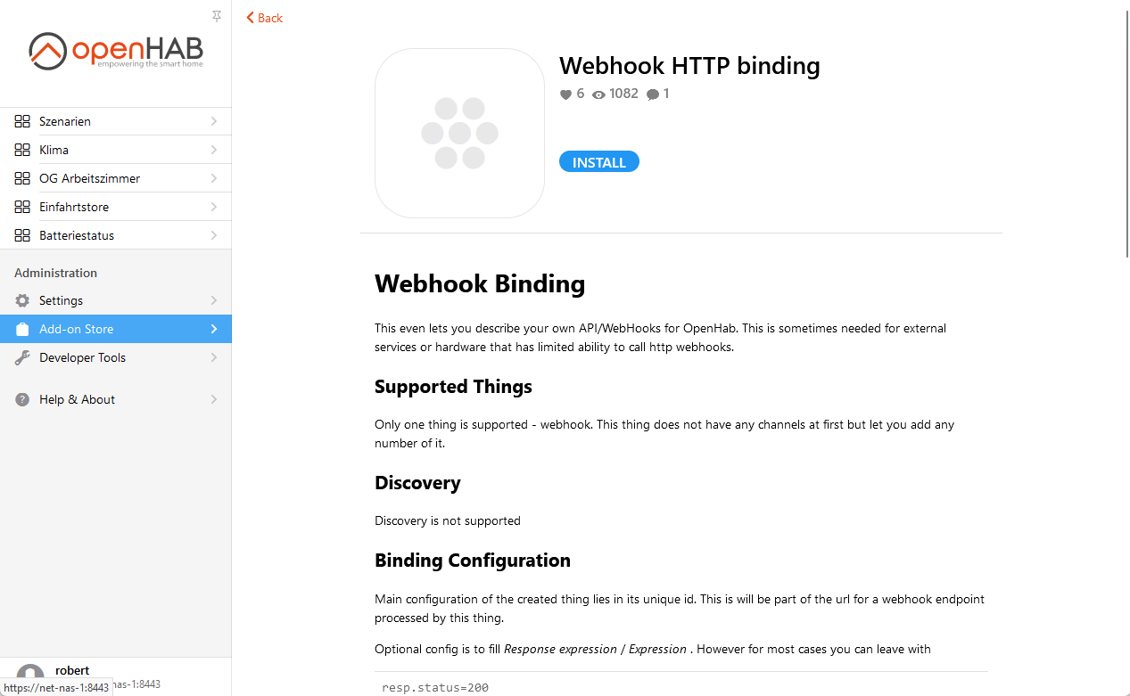 Web Hook Installation