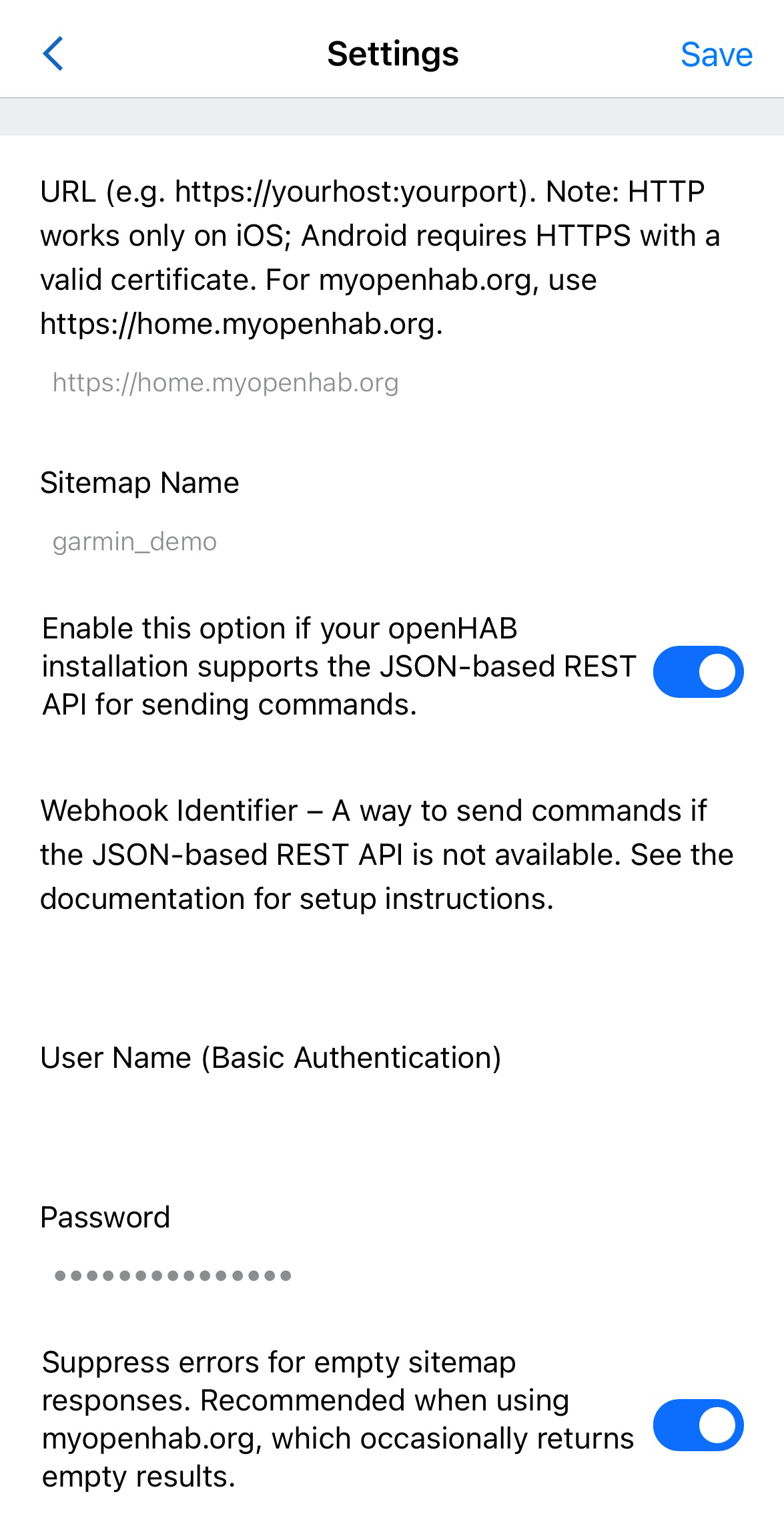 App Settings