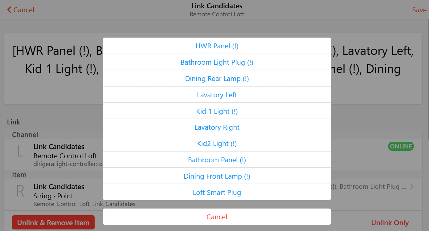 Link Candidates