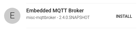 Install embedded MQTT Broker